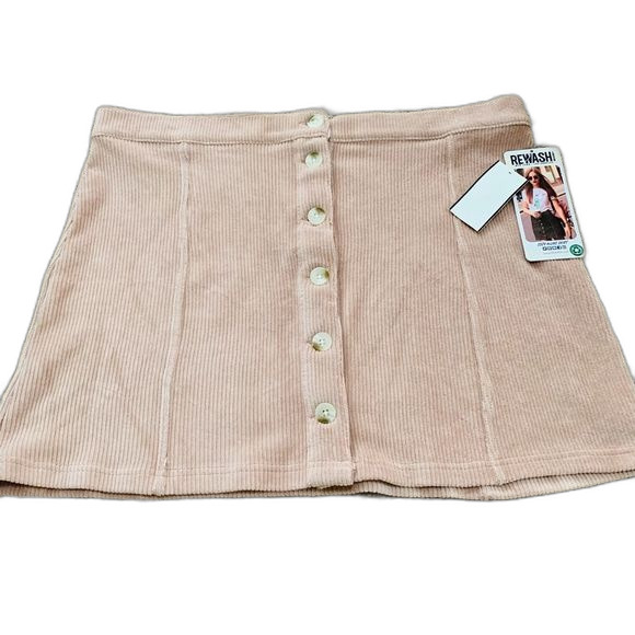 Rewash Dresses & Skirts - Rewash dusty pink rose ribbed skirt with front buttons size XL